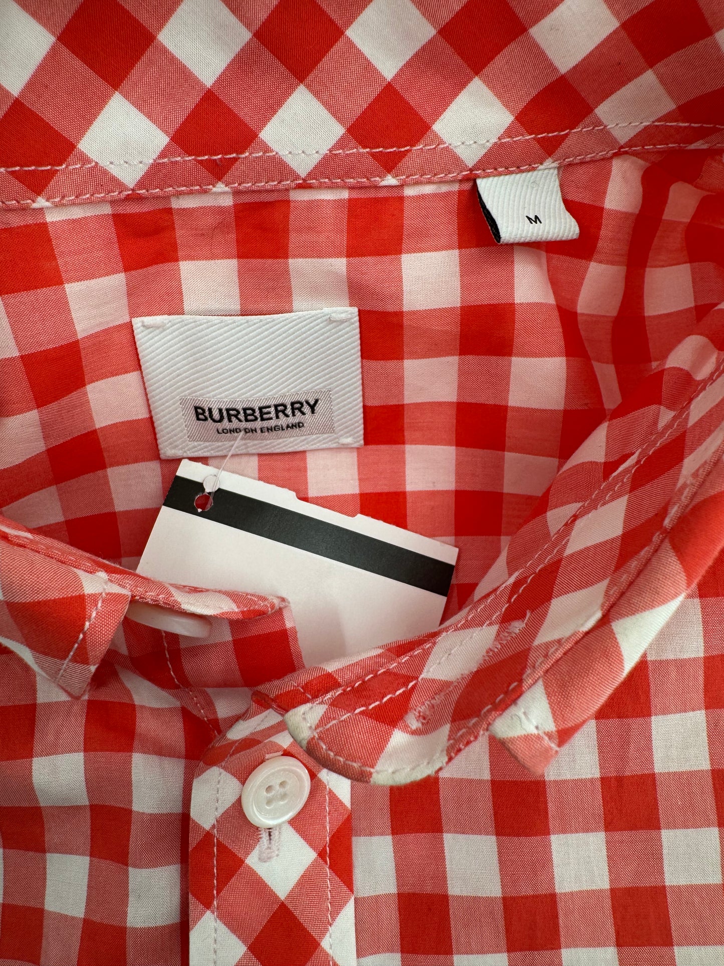 Burberry Mens Plaid V Front Shirt