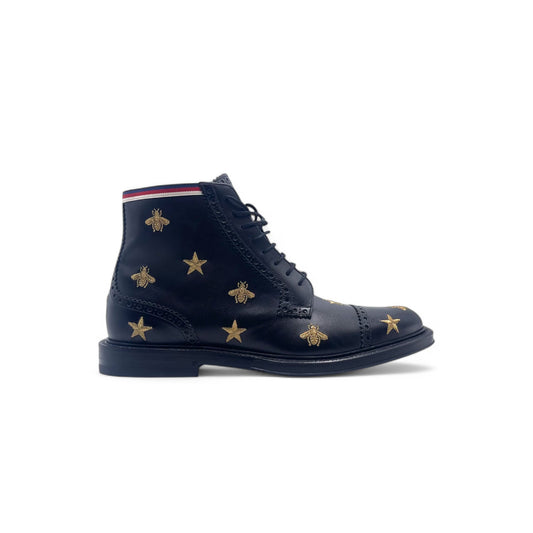 Gucci Bee Star Lace Up Boots