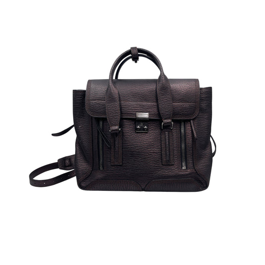 3.1 Phillip Lim Purple Textured Leather Satchel