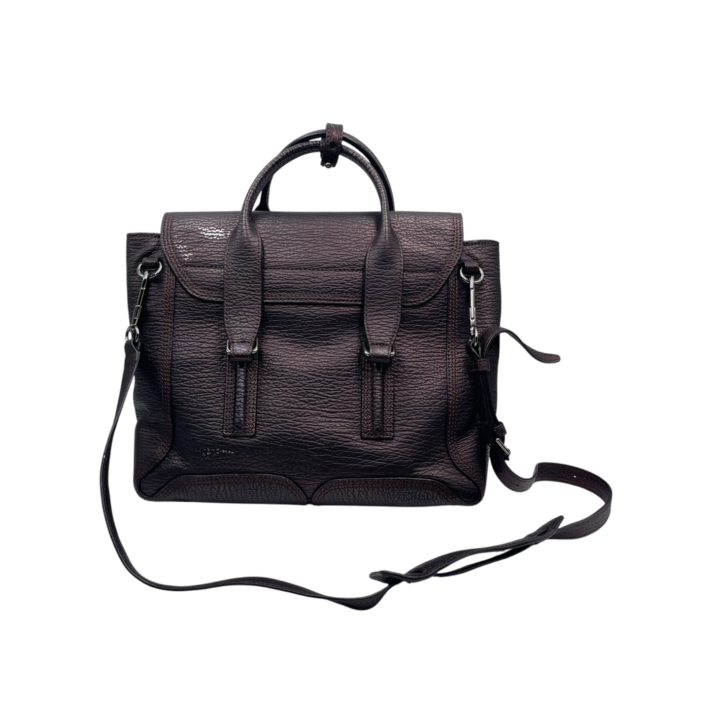 3.1 Phillip Lim Purple Textured Leather Satchel