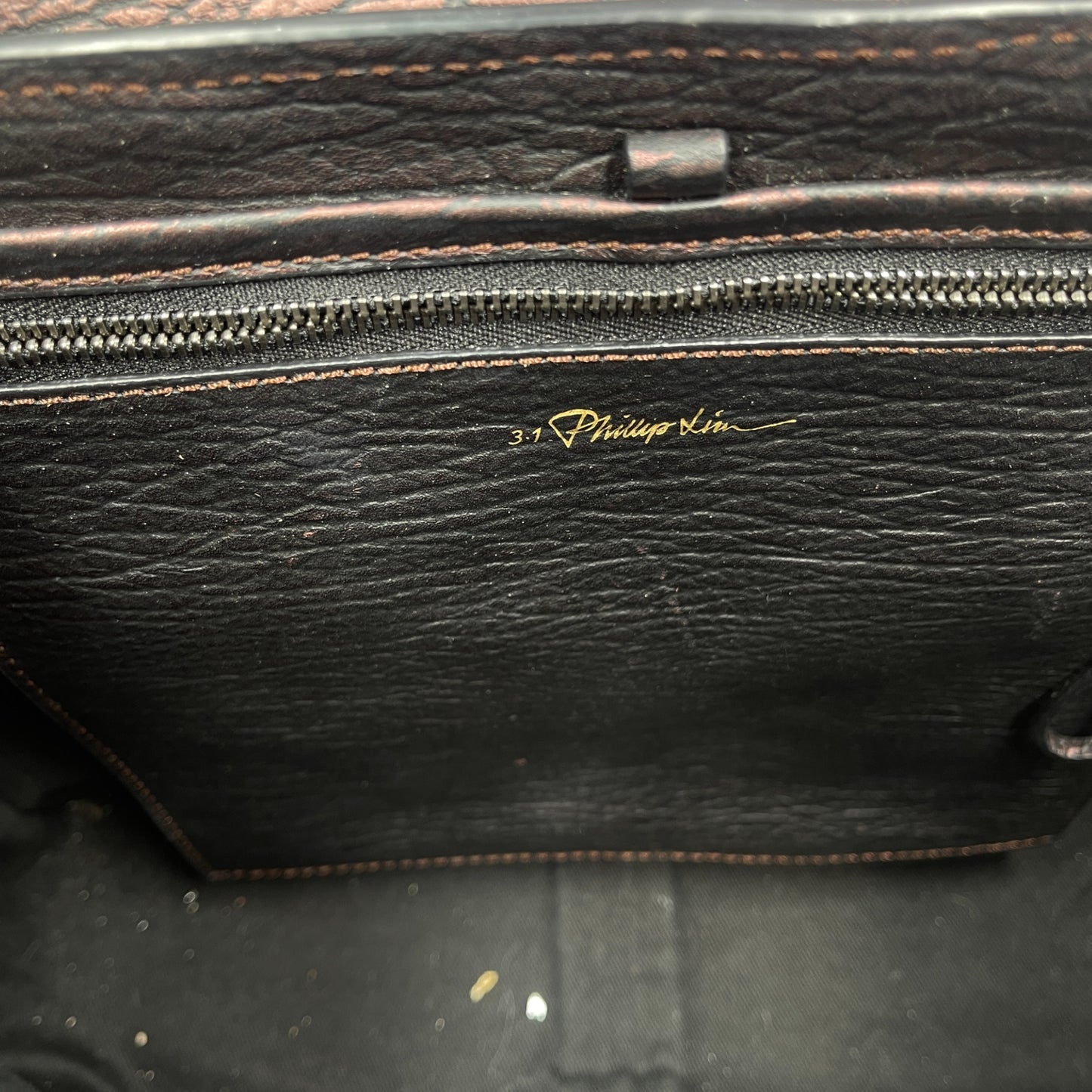 3.1 Phillip Lim Purple Textured Leather Satchel