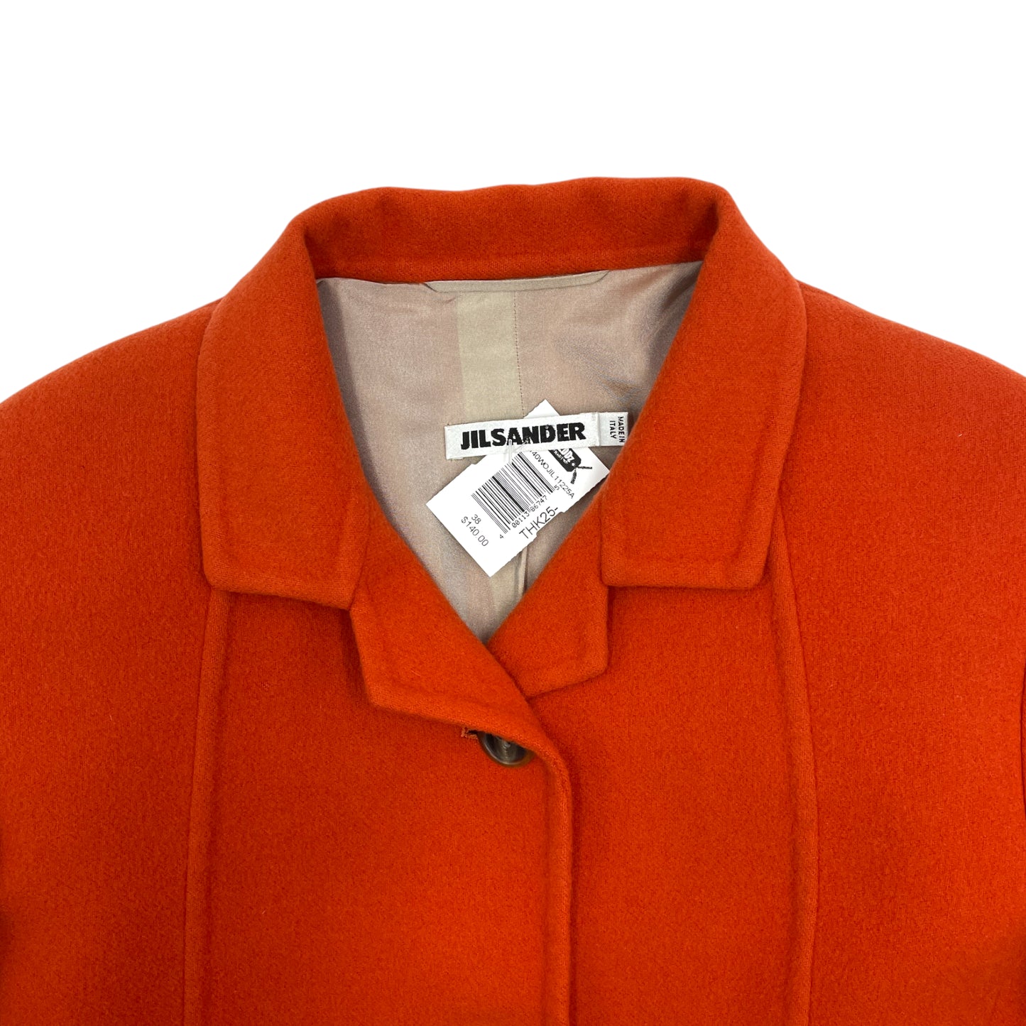 Jil Sander Orange Cashmere Blazer