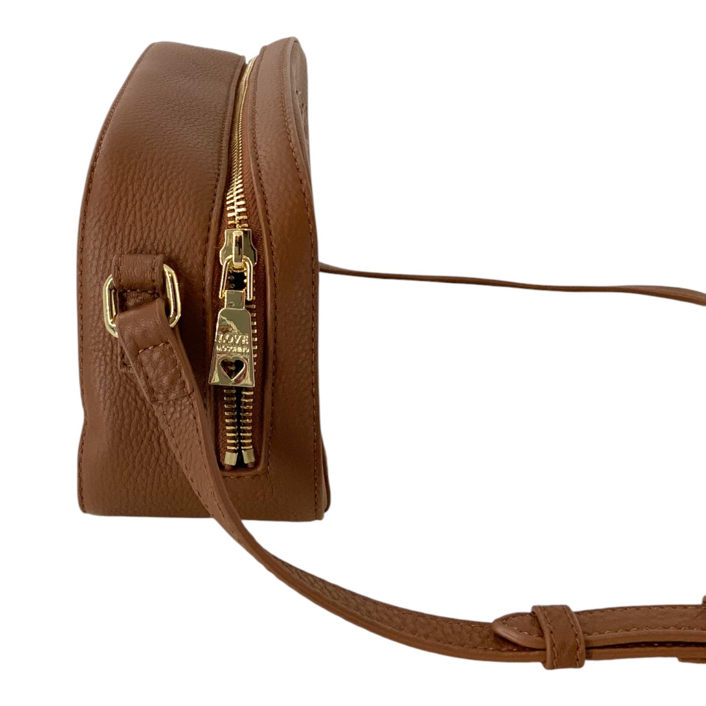 Love Moschino Snake-Print Textured Leather Shoulder Bag