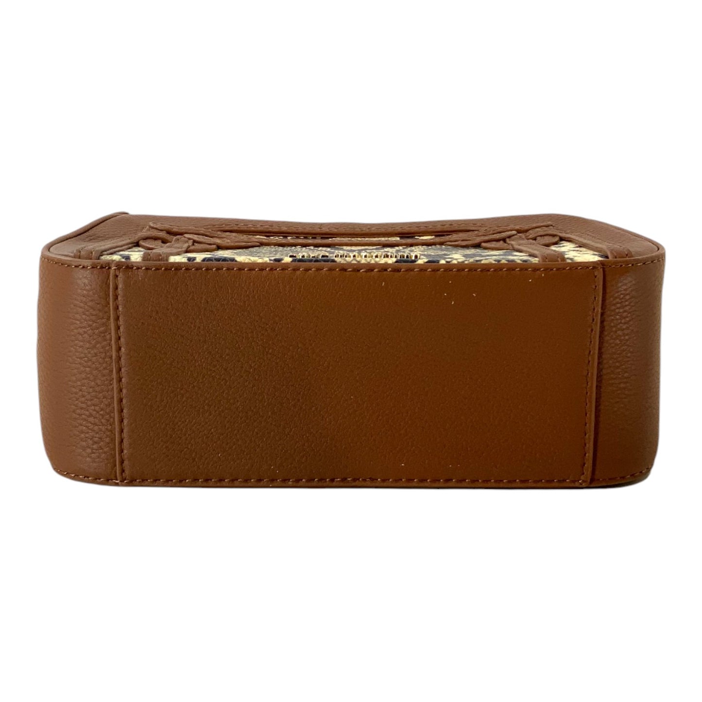 Love Moschino Snake-Print Textured Leather Shoulder Bag