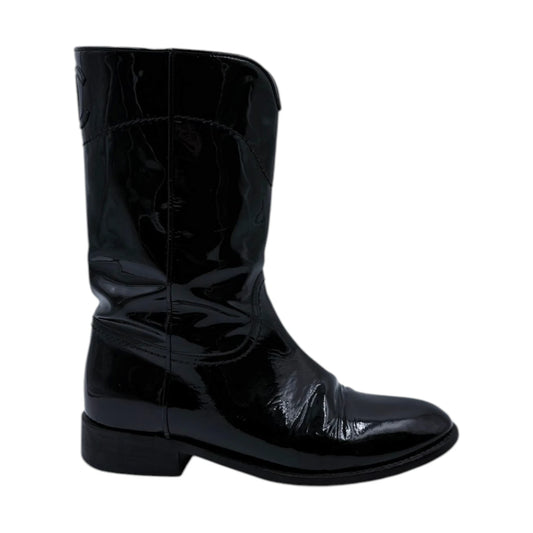 Chanel Interlocking CC Cowboy Mid-Calf Boots