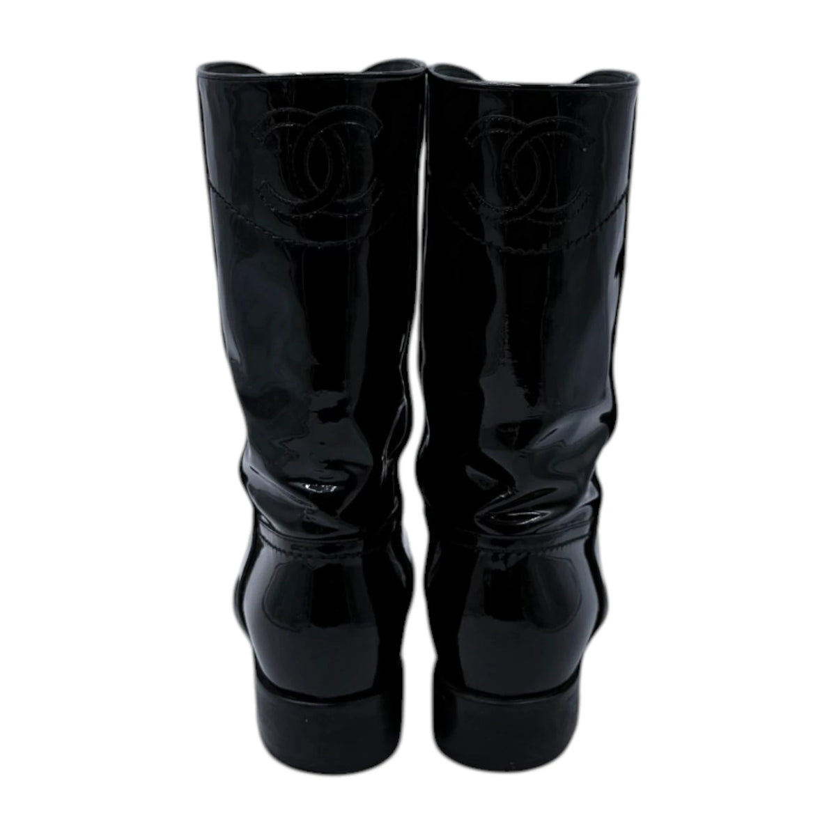 Chanel Interlocking CC Cowboy Mid-Calf Boots