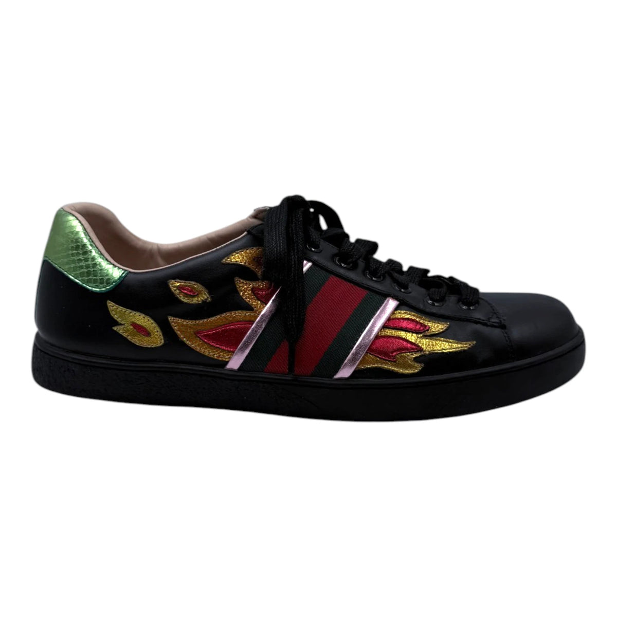 Gucci Ace Flame Low-Top Sneakers