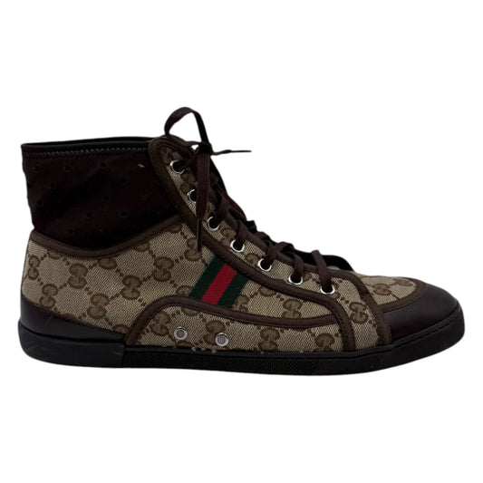 Gucci California Striped High Top Sneakers