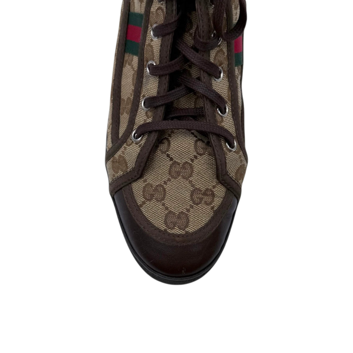 Gucci California Striped High Top Sneakers