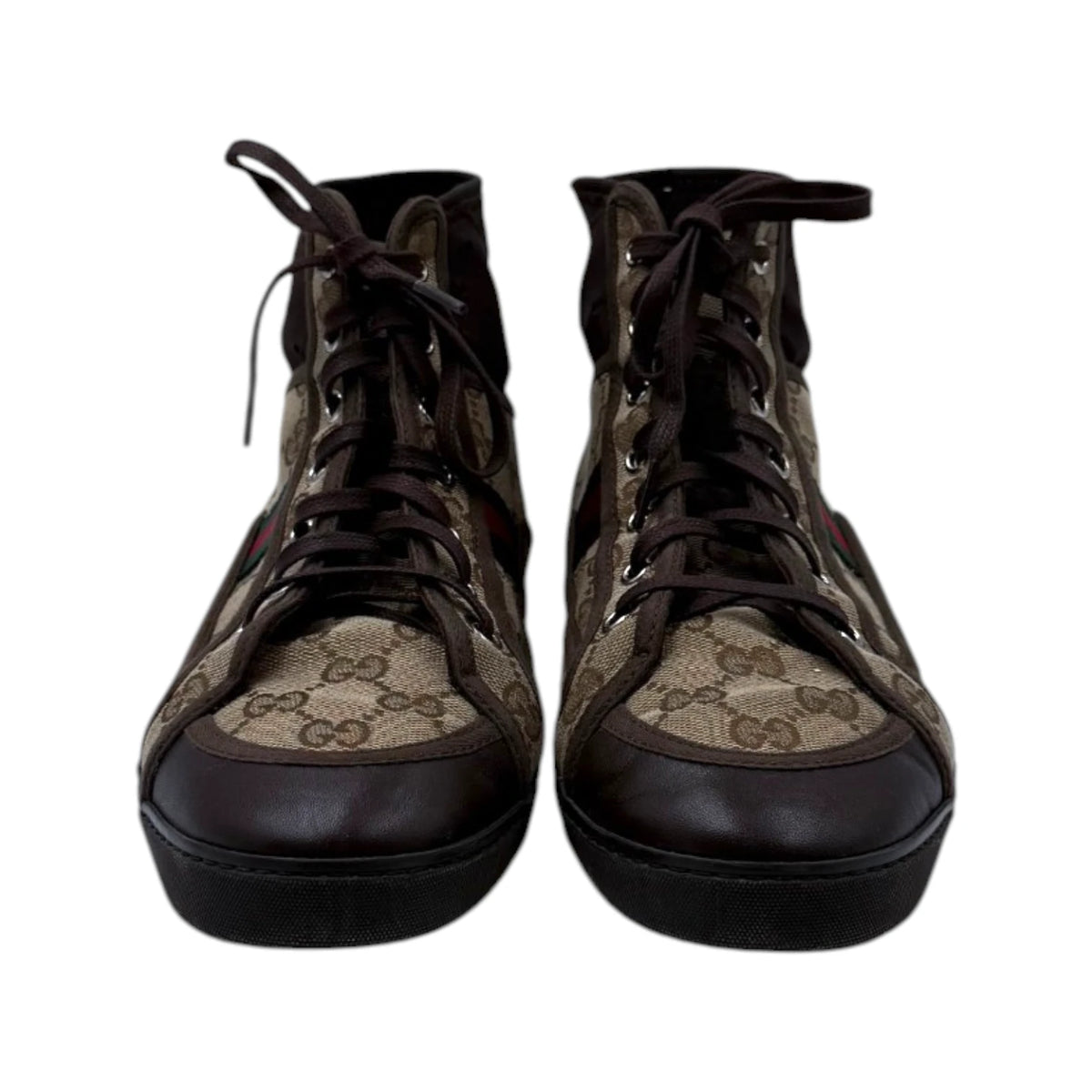 Gucci California Striped High Top Sneakers
