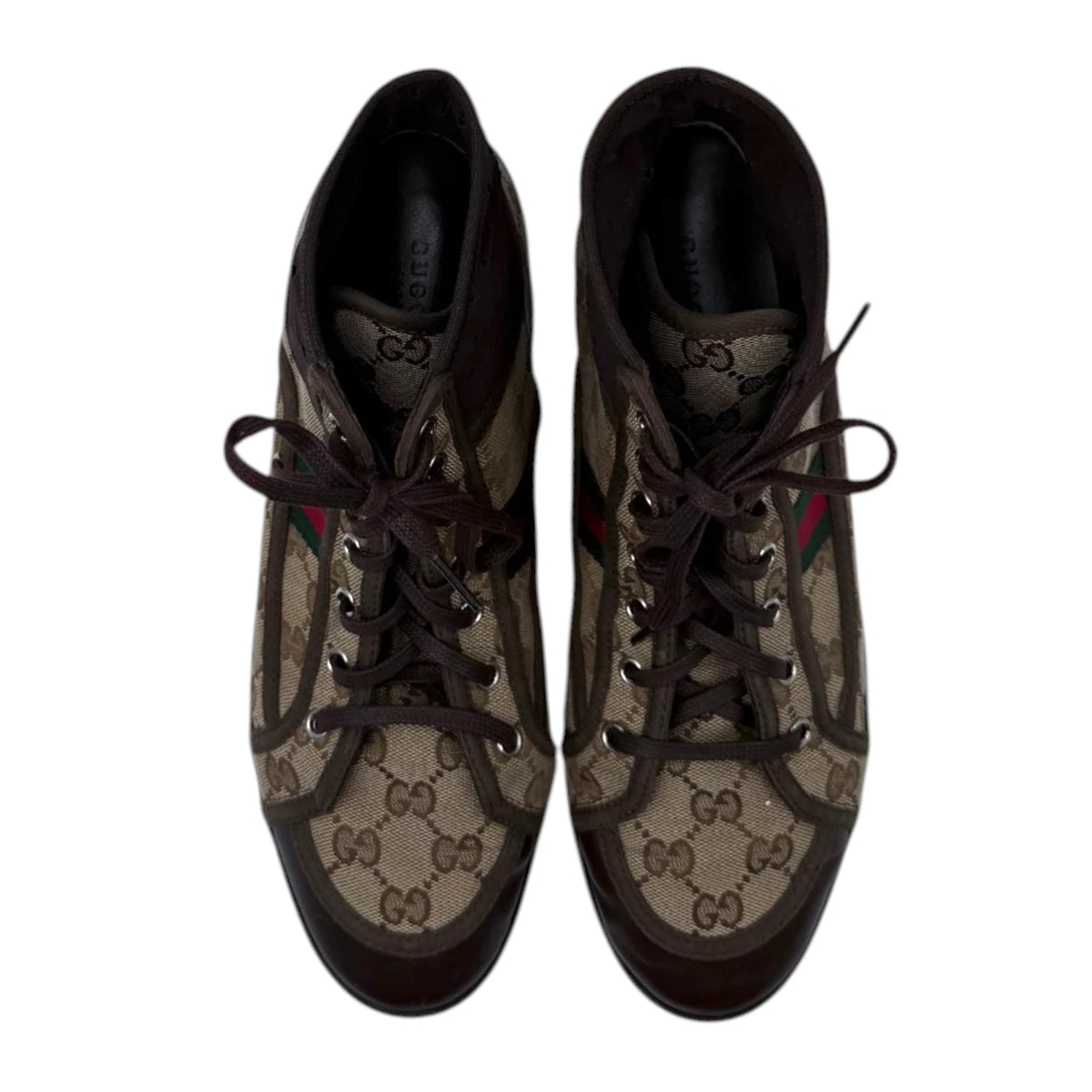 Gucci California Striped High Top Sneakers