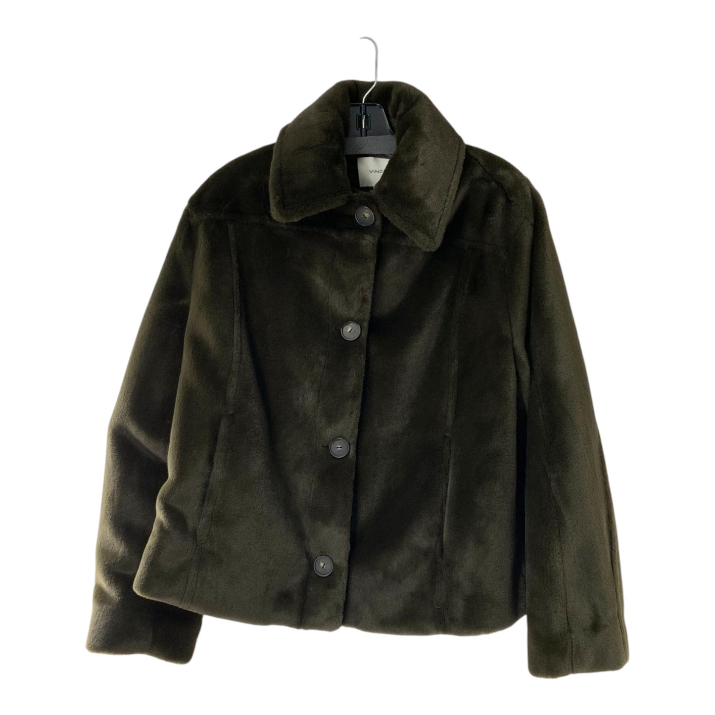Vince Faux Fur Brown/Olive Coat