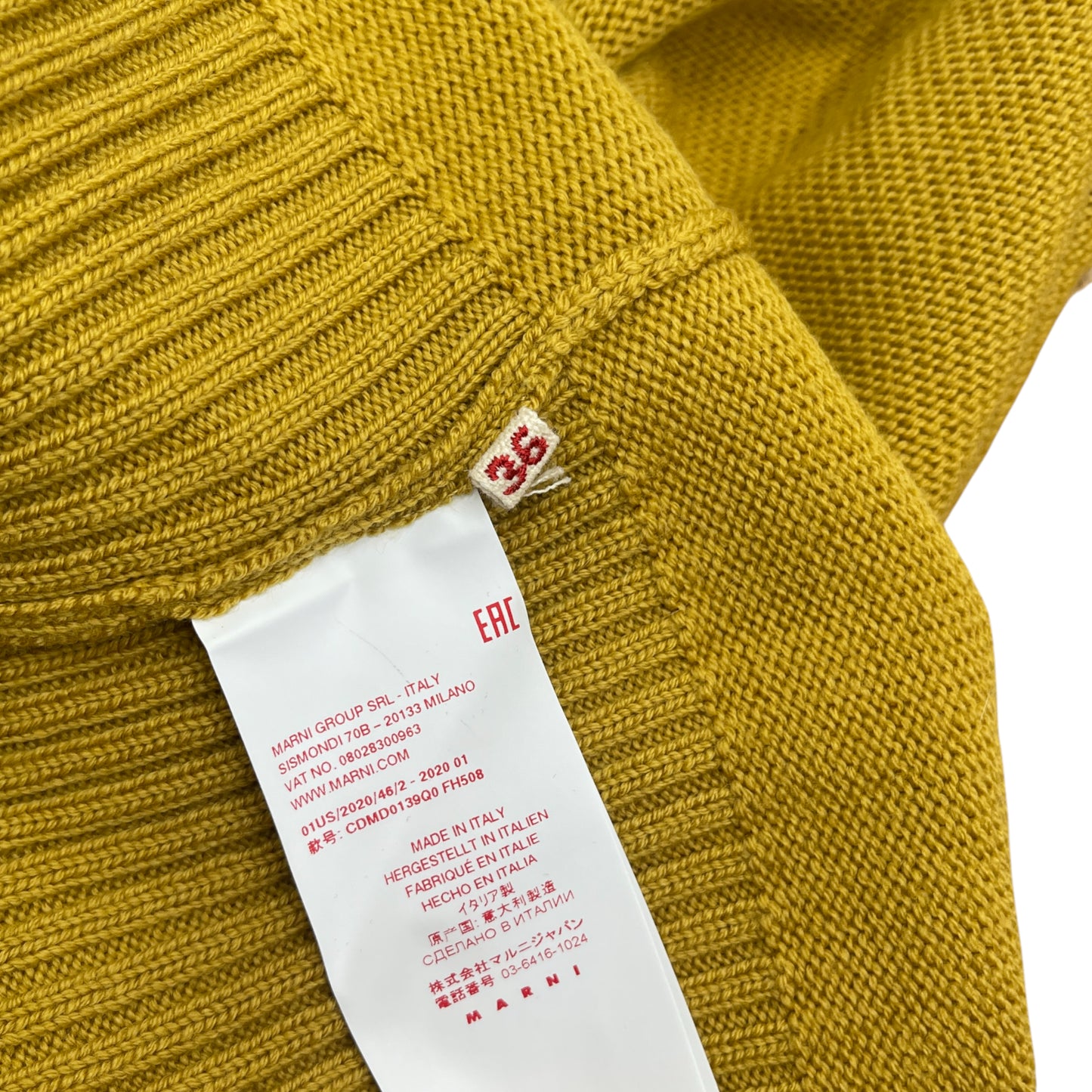 Marni Asymmetrical Two-Tone Cardigan