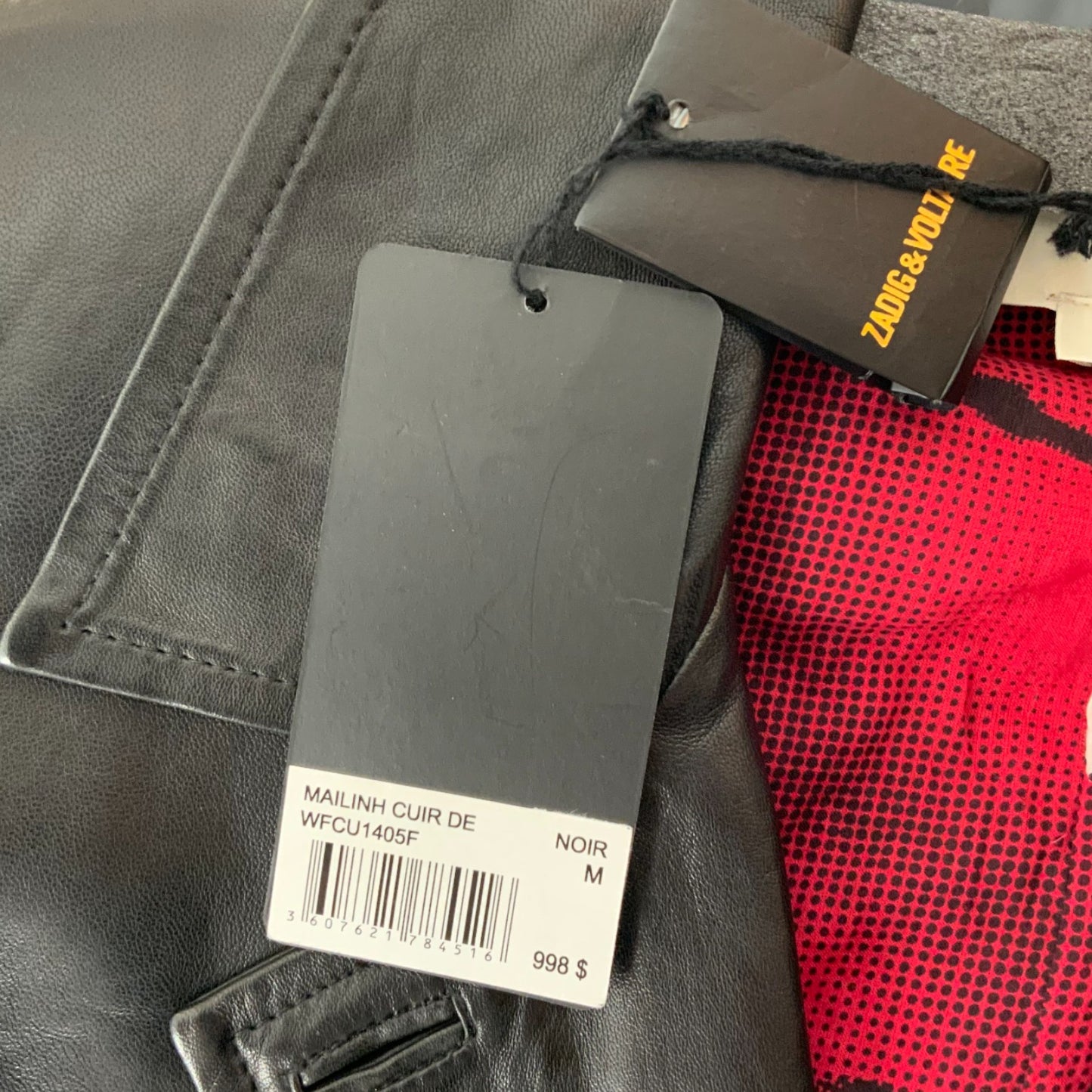 Zadig & Voltaire Button Closure Leather Jacket