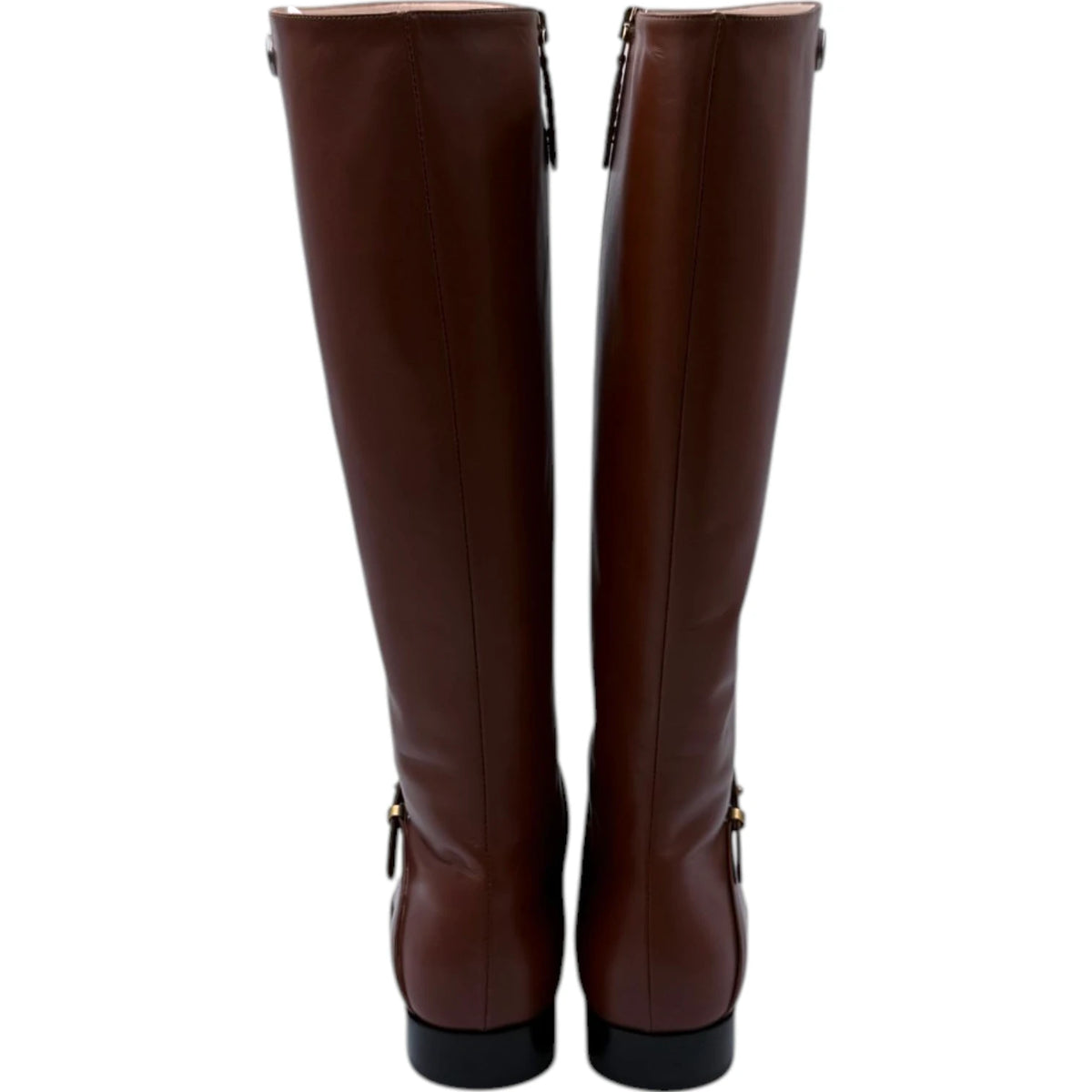 Gucci Cognac GG Riding Boots