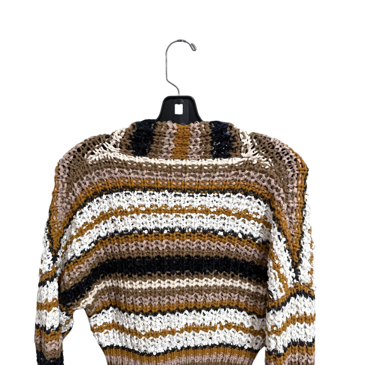 Brunello Cucinelli Cropped Sequin Striped Cardigan