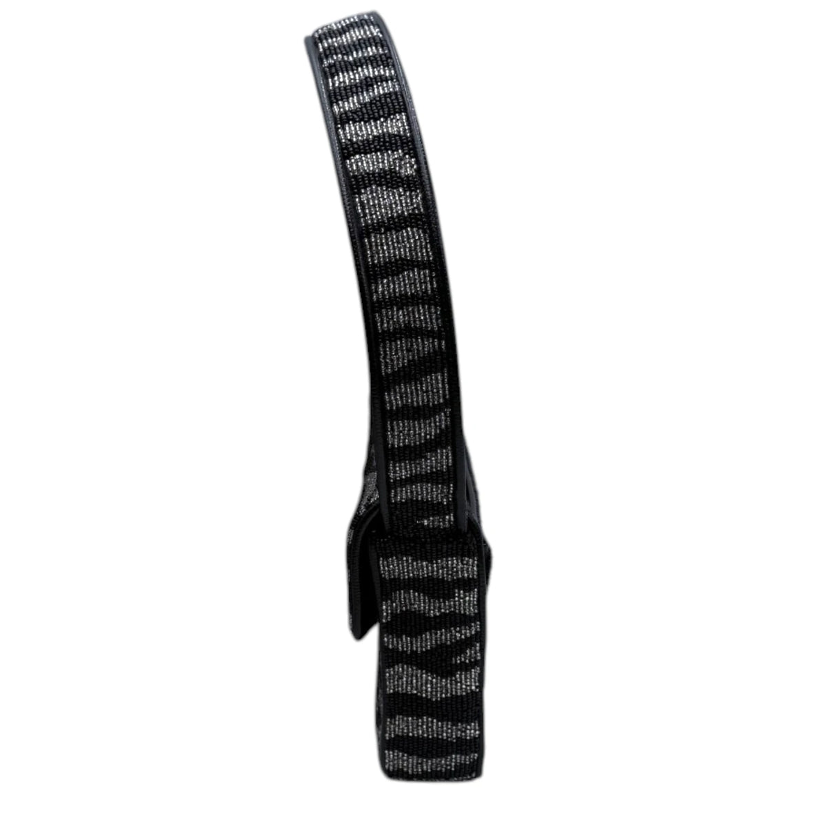STAUD Zebra Tommy Beaded Shoulder Bag