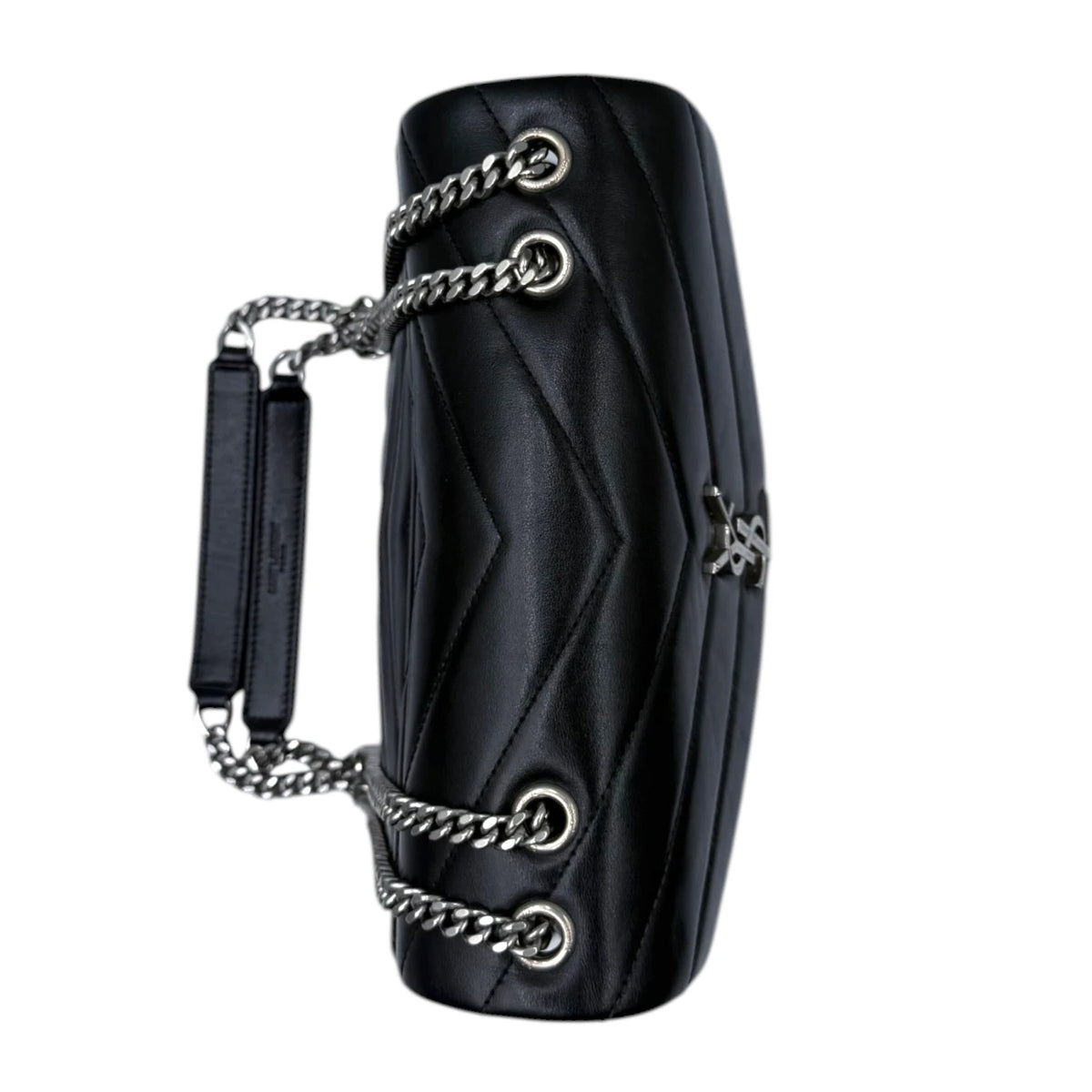 Saint Laurent Calfskin Quilted Chevron Loulou Small Shoulder Bag