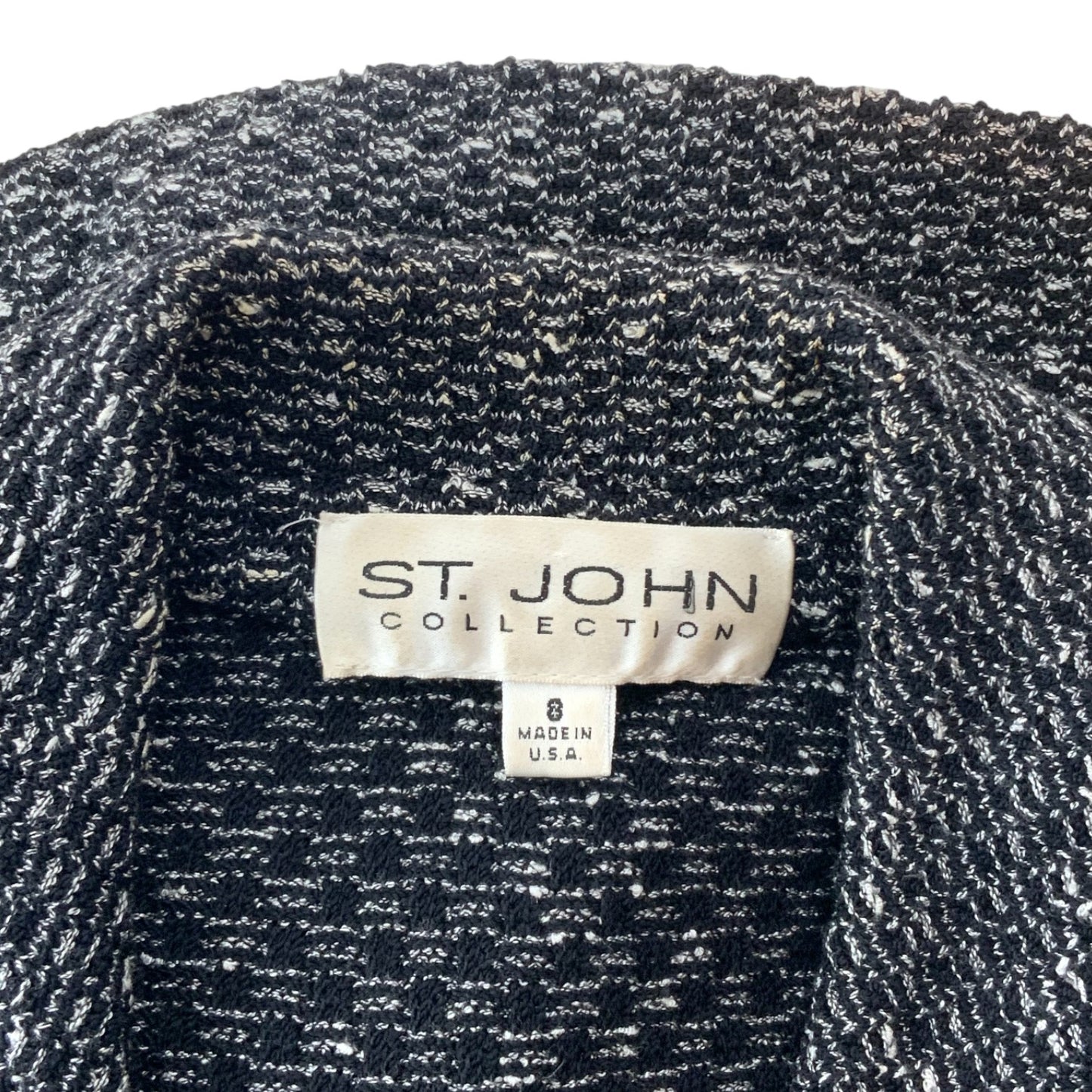 St. John Collection Black and White Knit Blazer