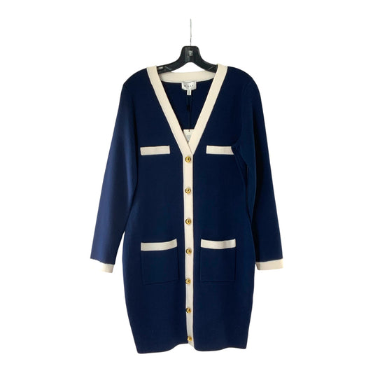 Milly Navy Blue and White Fitted Faux Cardi Case