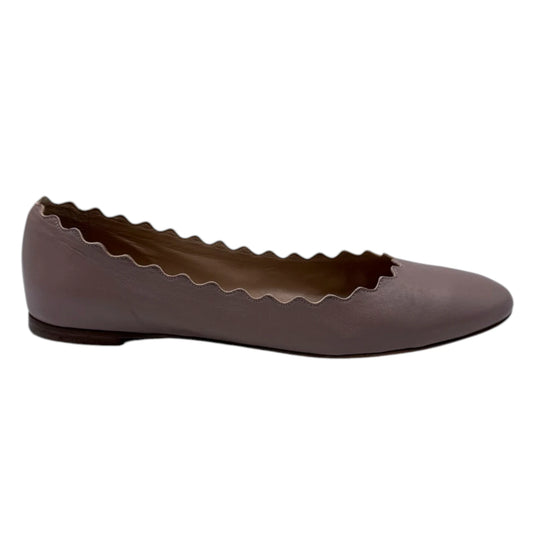 Chloé Lauren Scalloped Leather Ballet Flats