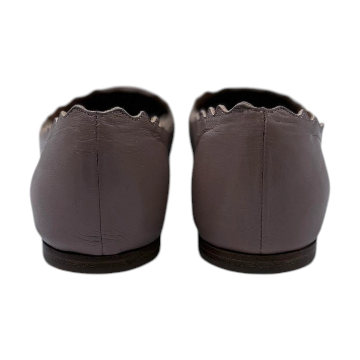 Chloé Lauren Scalloped Leather Ballet Flats