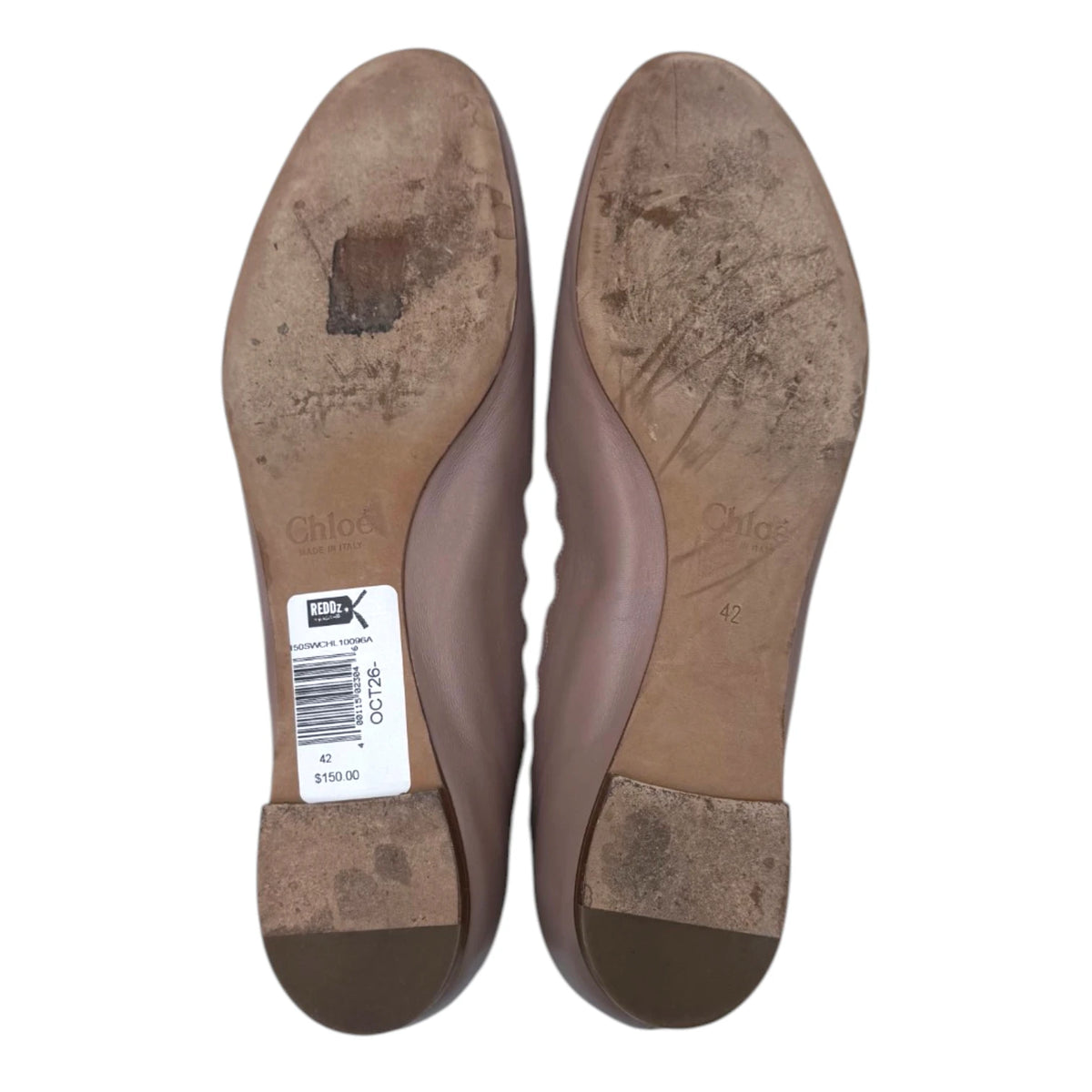 Chloé Lauren Scalloped Leather Ballet Flats
