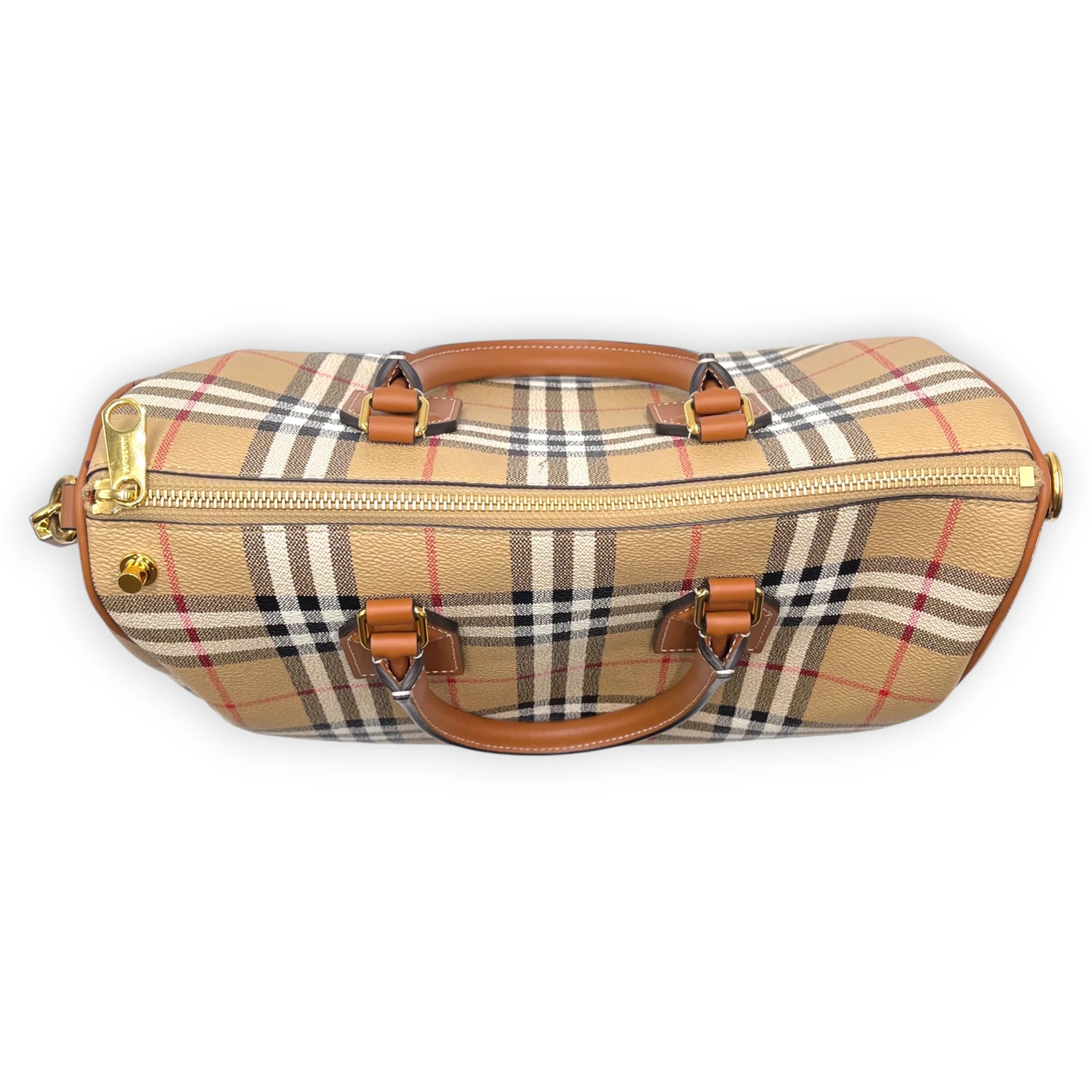 Burberry Top Handle Check Bag