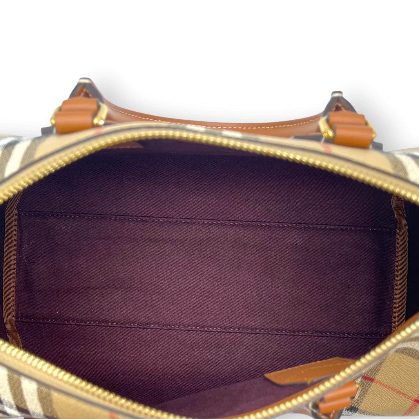 Burberry Top Handle Check Bag