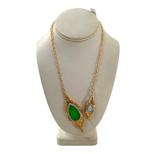 Alexis Bittar Green and Blue Gem Necklace