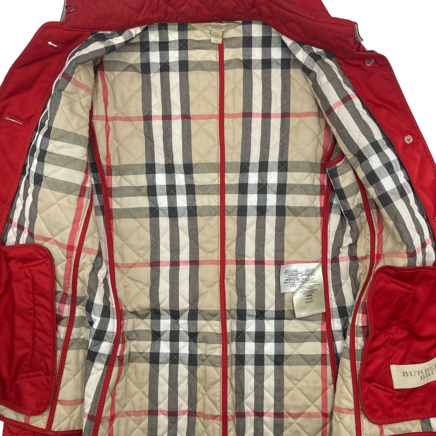 Burberry Brit Quilted Red Jacket