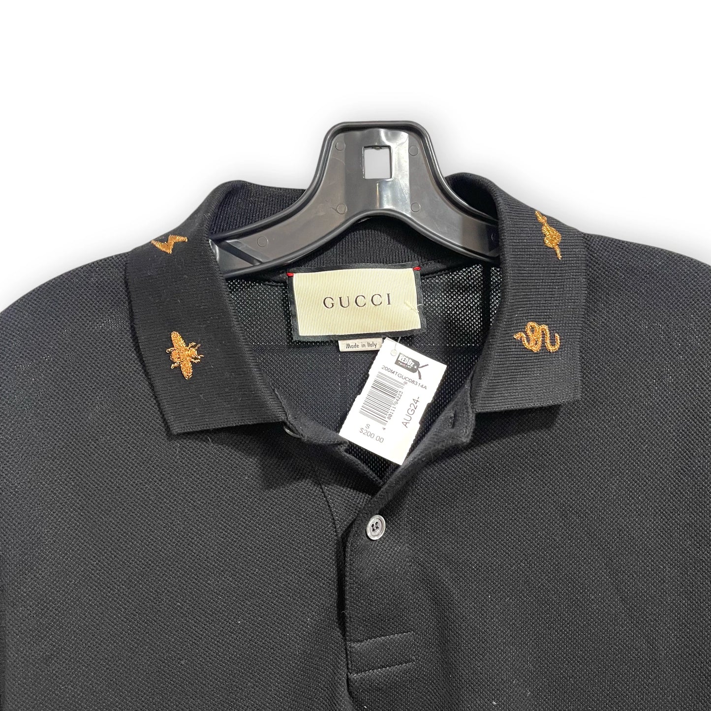 Gucci Bee Snake Collar Polo Men S