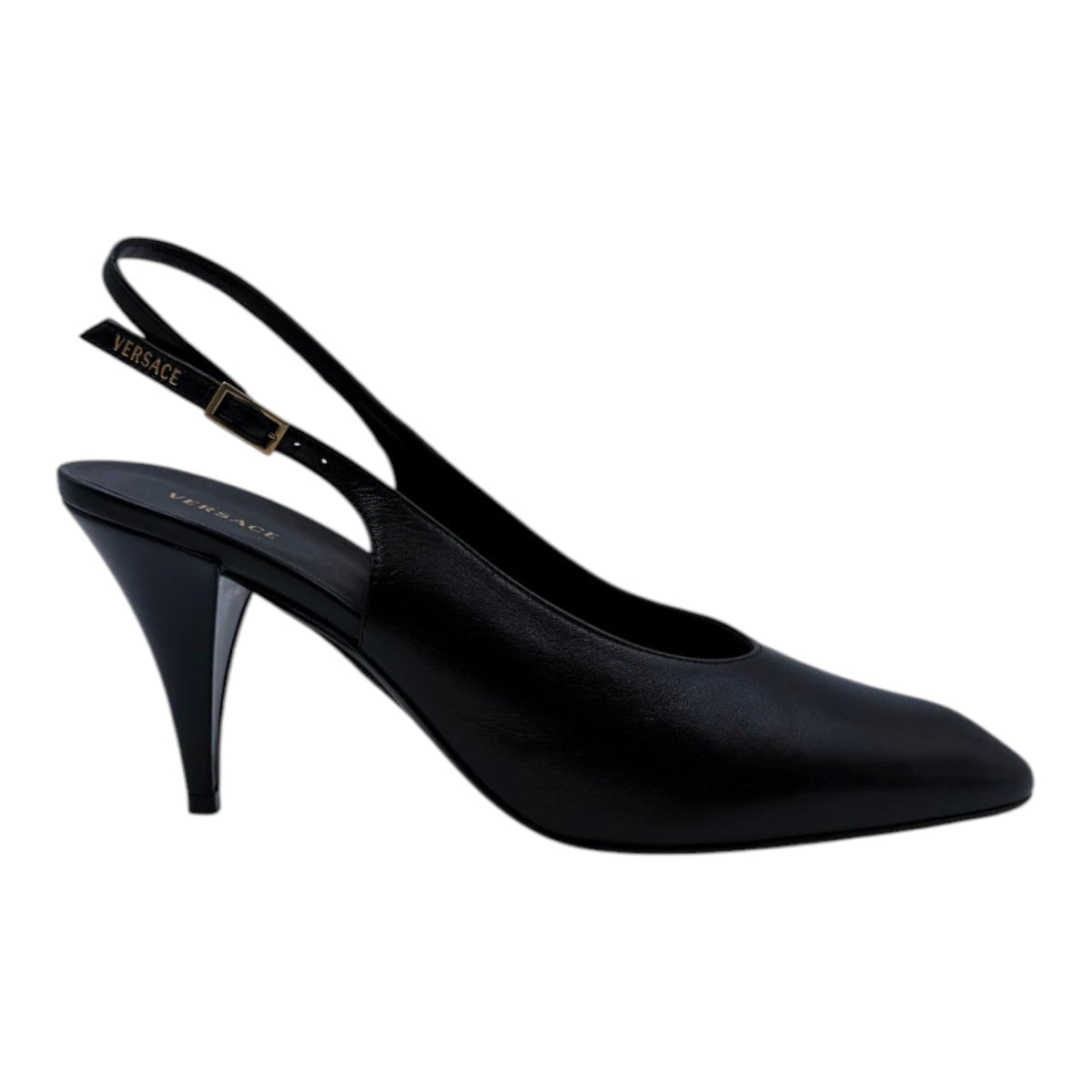 Versace Nyx Leather Slingbacks 80 mm