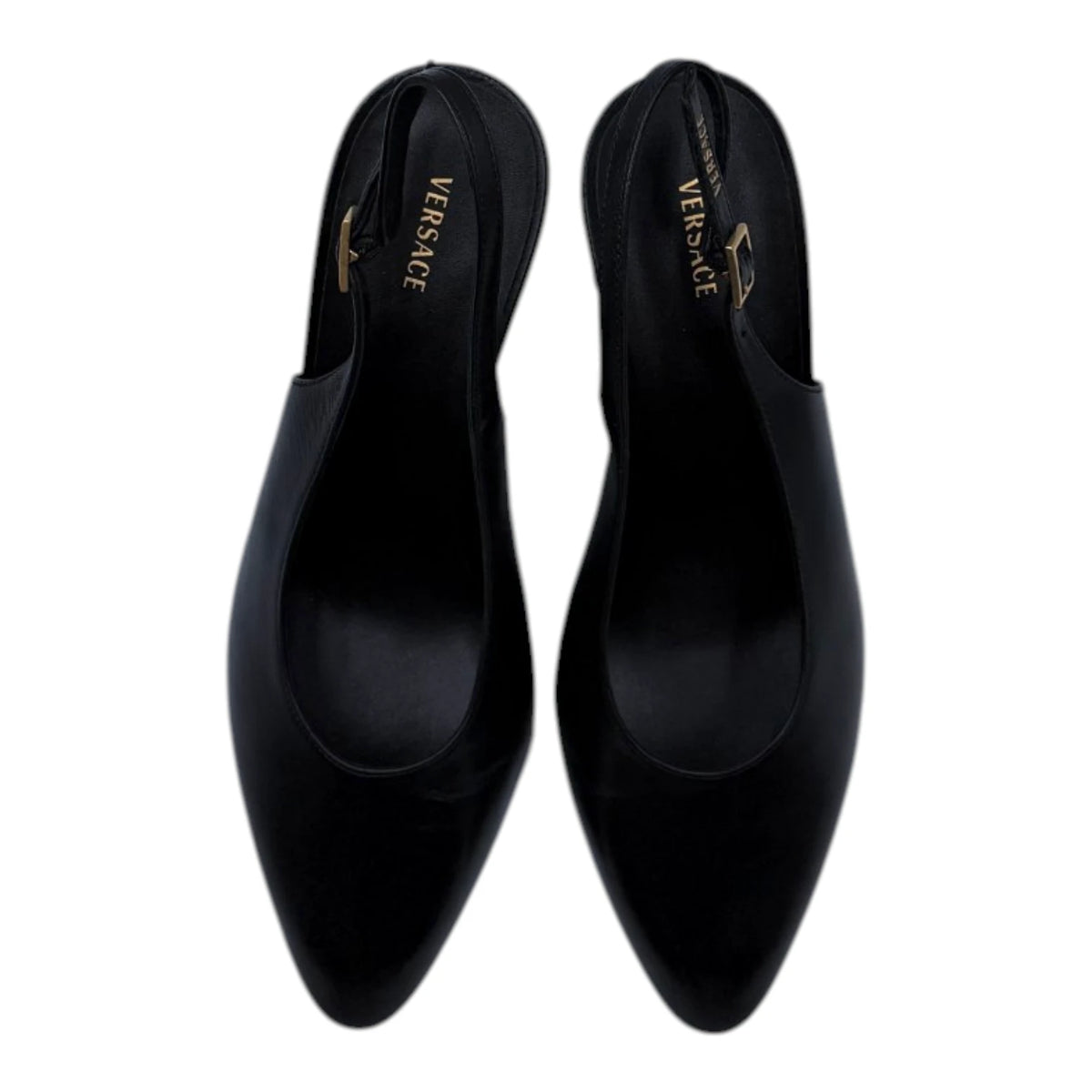 Versace Nyx Leather Slingbacks 80 mm
