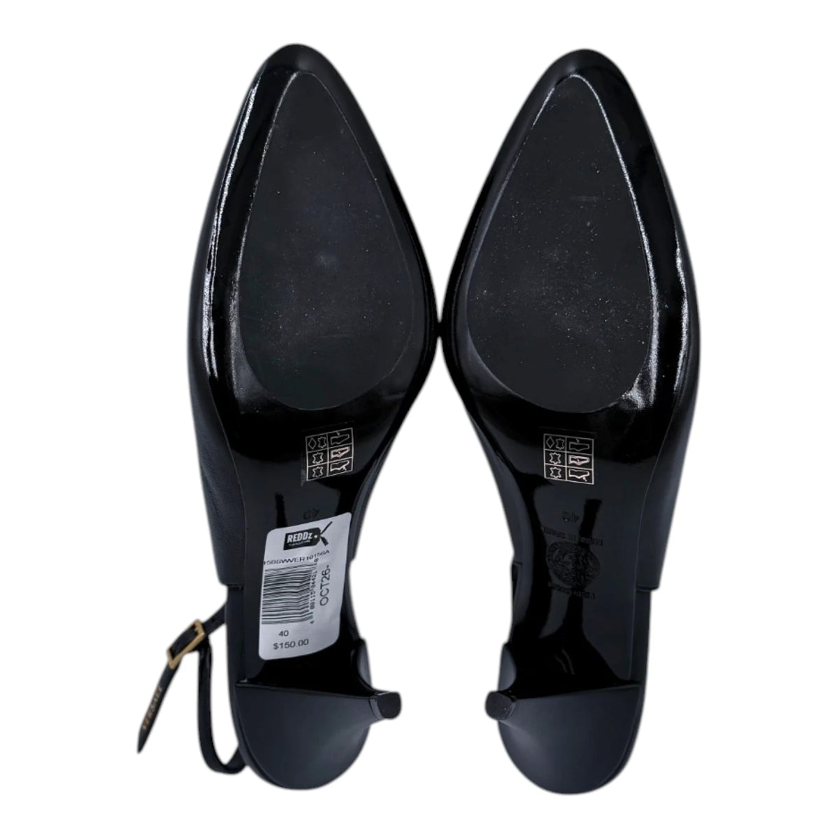 Versace Nyx Leather Slingbacks 80 mm