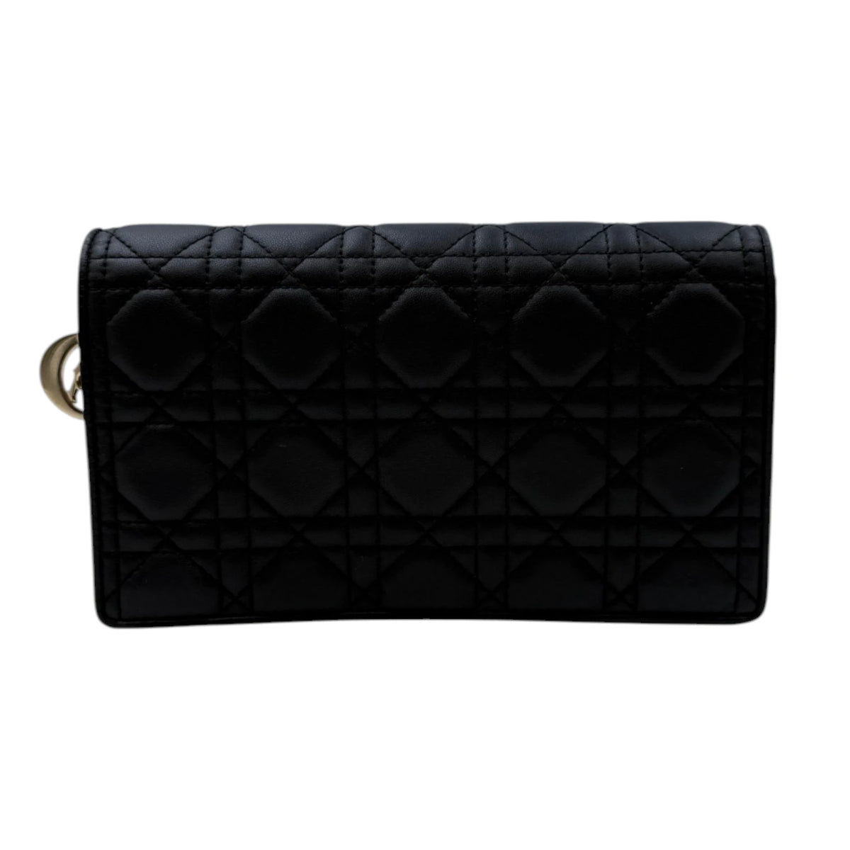 Christian Dior Black Cannage Lady Dior Pouch