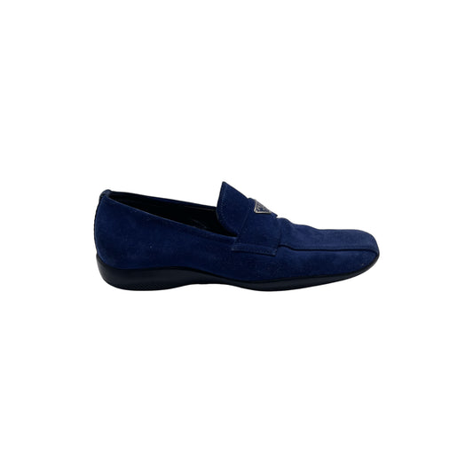 Prada Blue Suede Sport Loafer