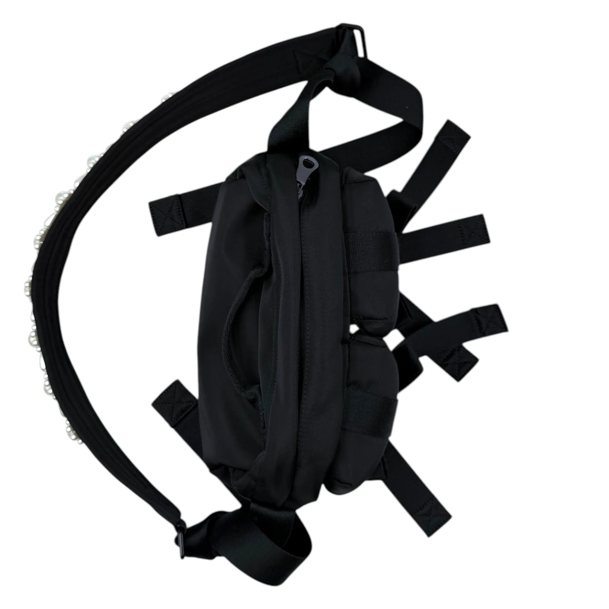 Simone Rocha Black Classic Bow Beaded Crossbody Bag