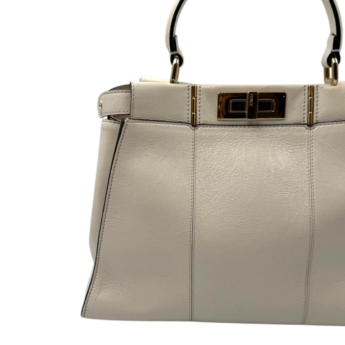 Fendi Peekaboo Crinkle Leather Bag