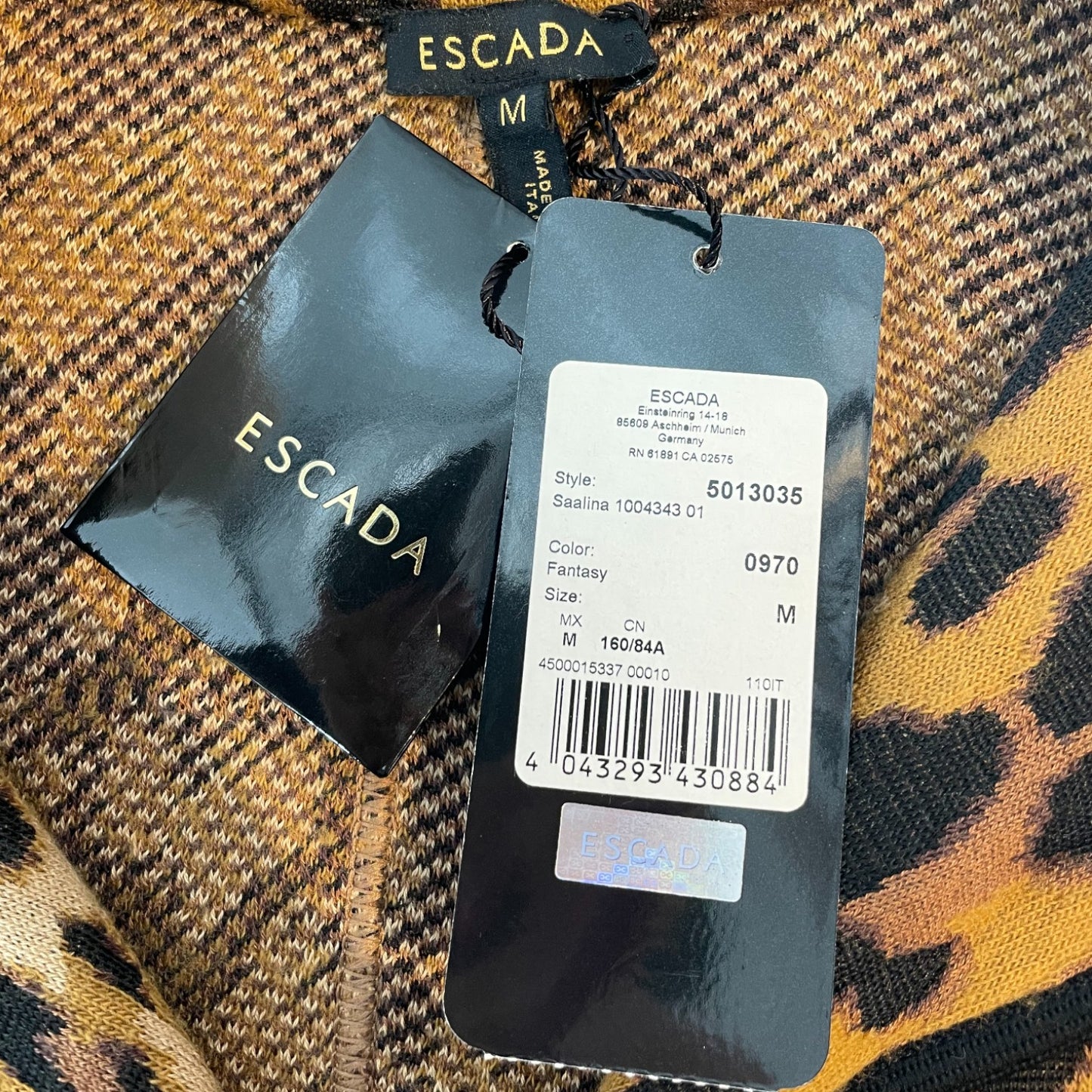 Escada Leopard Print Jacket Blazer