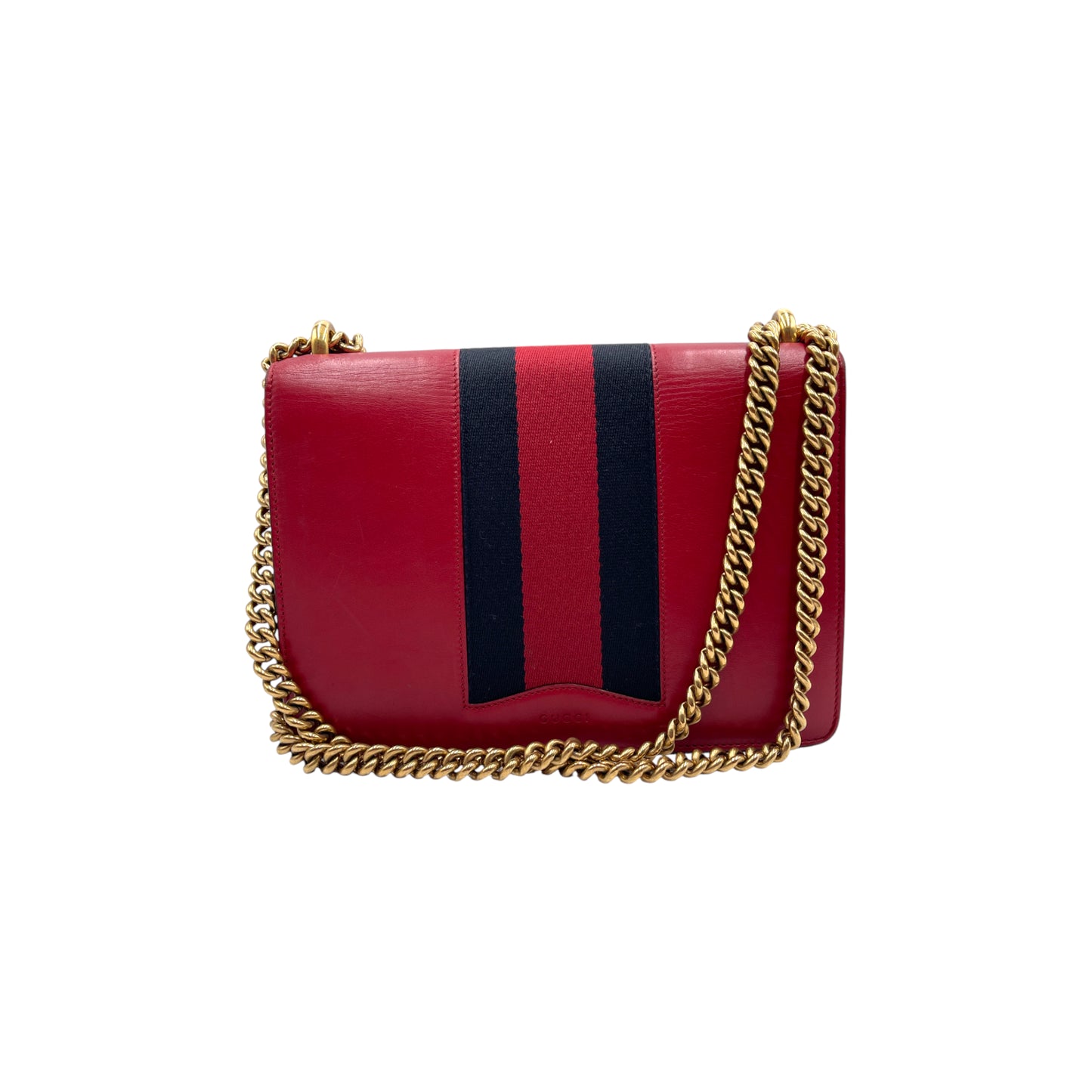 Gucci Peony Red Leather Shoulder Bag