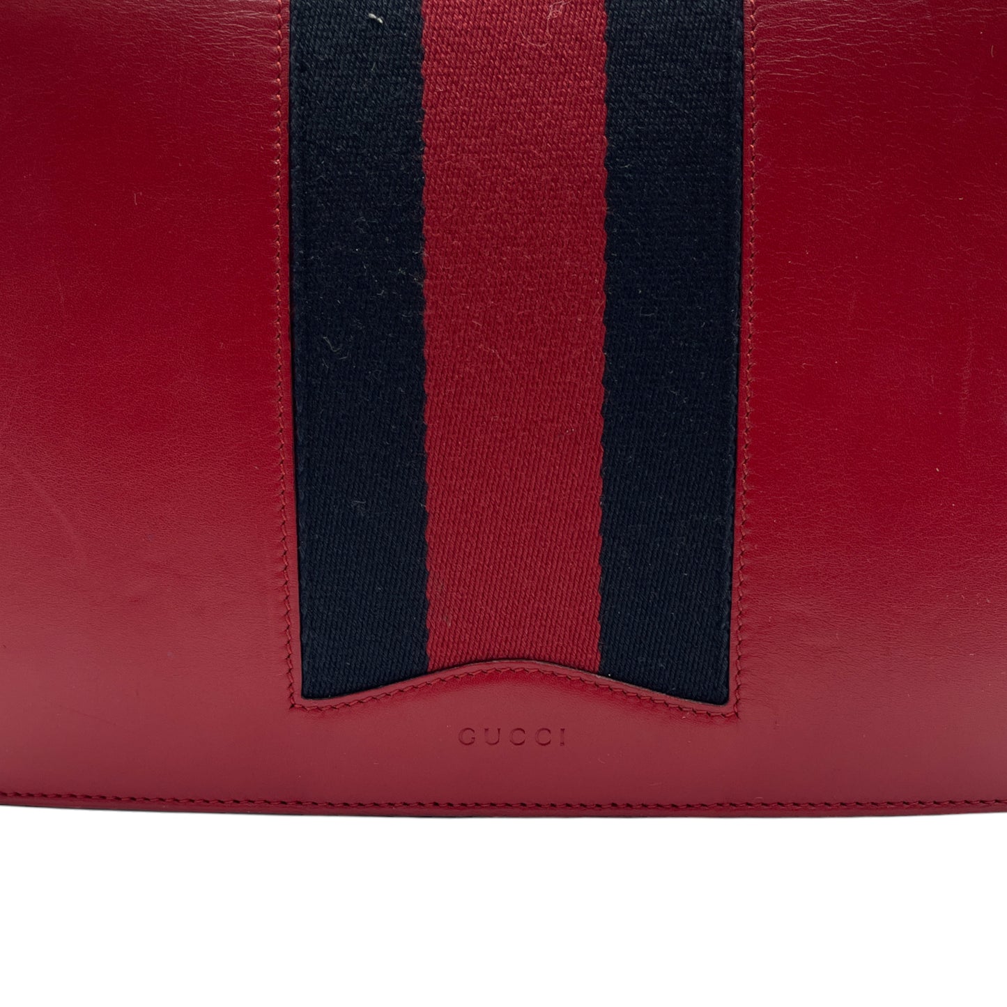 Gucci Peony Red Leather Shoulder Bag