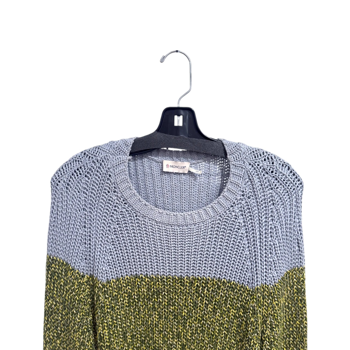 Moncler Tricot Crewneck Colorblock Pattern Sweater