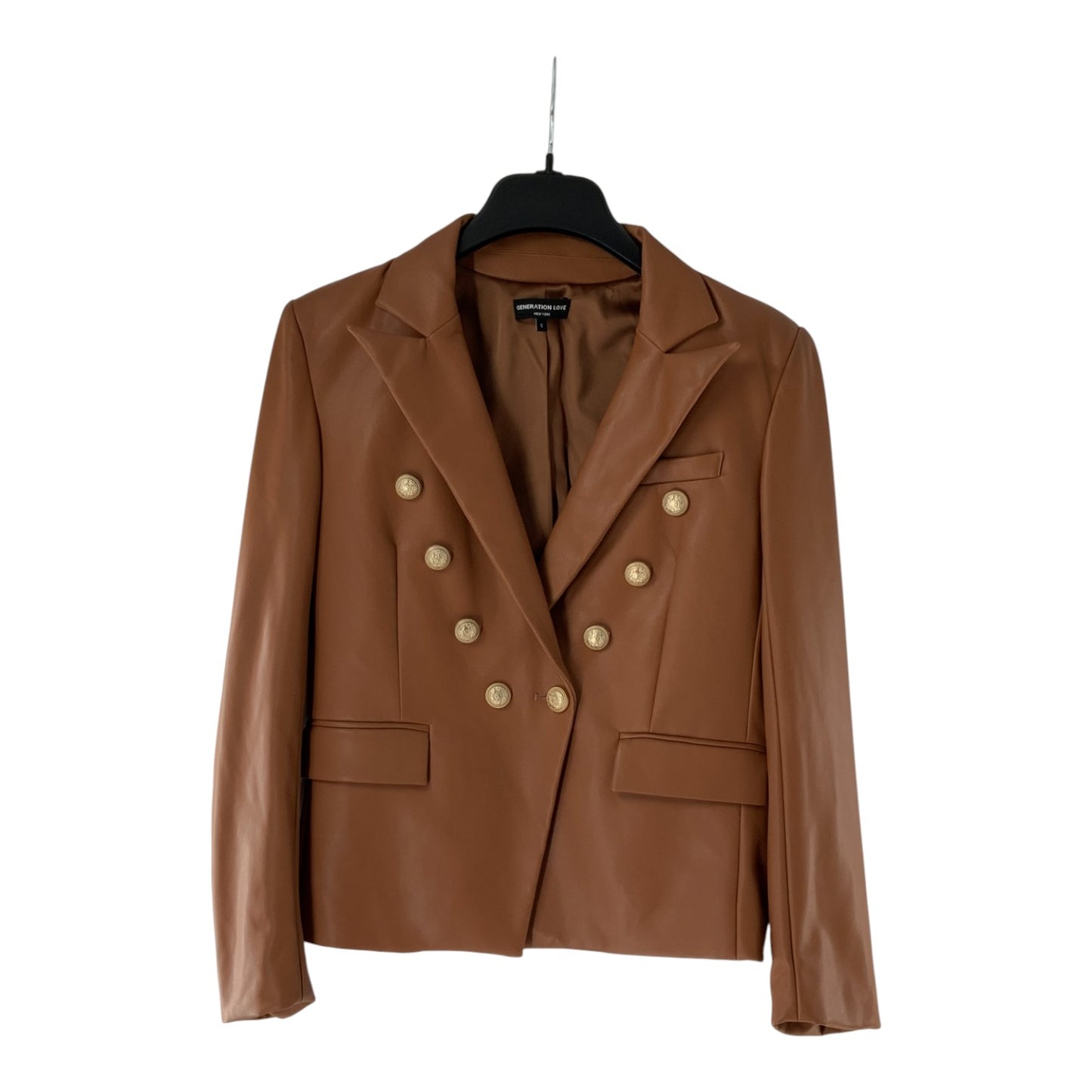 Generation Love Brown Leather Blazer