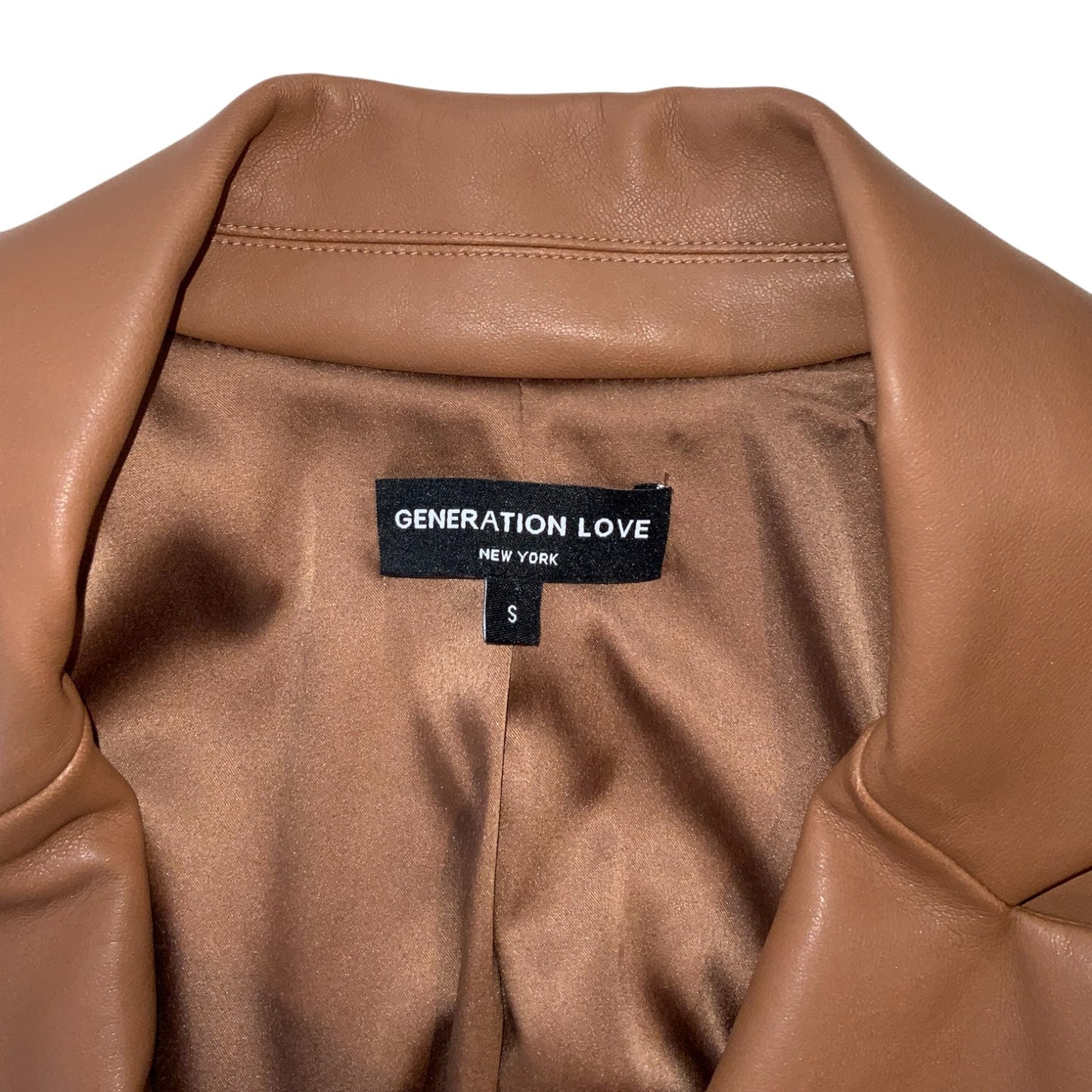 Generation Love Brown Leather Blazer