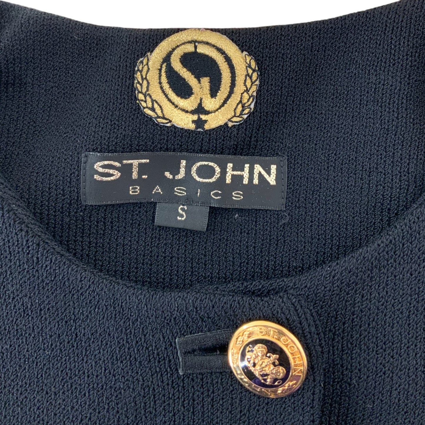 St. John Black Knit Cardigan