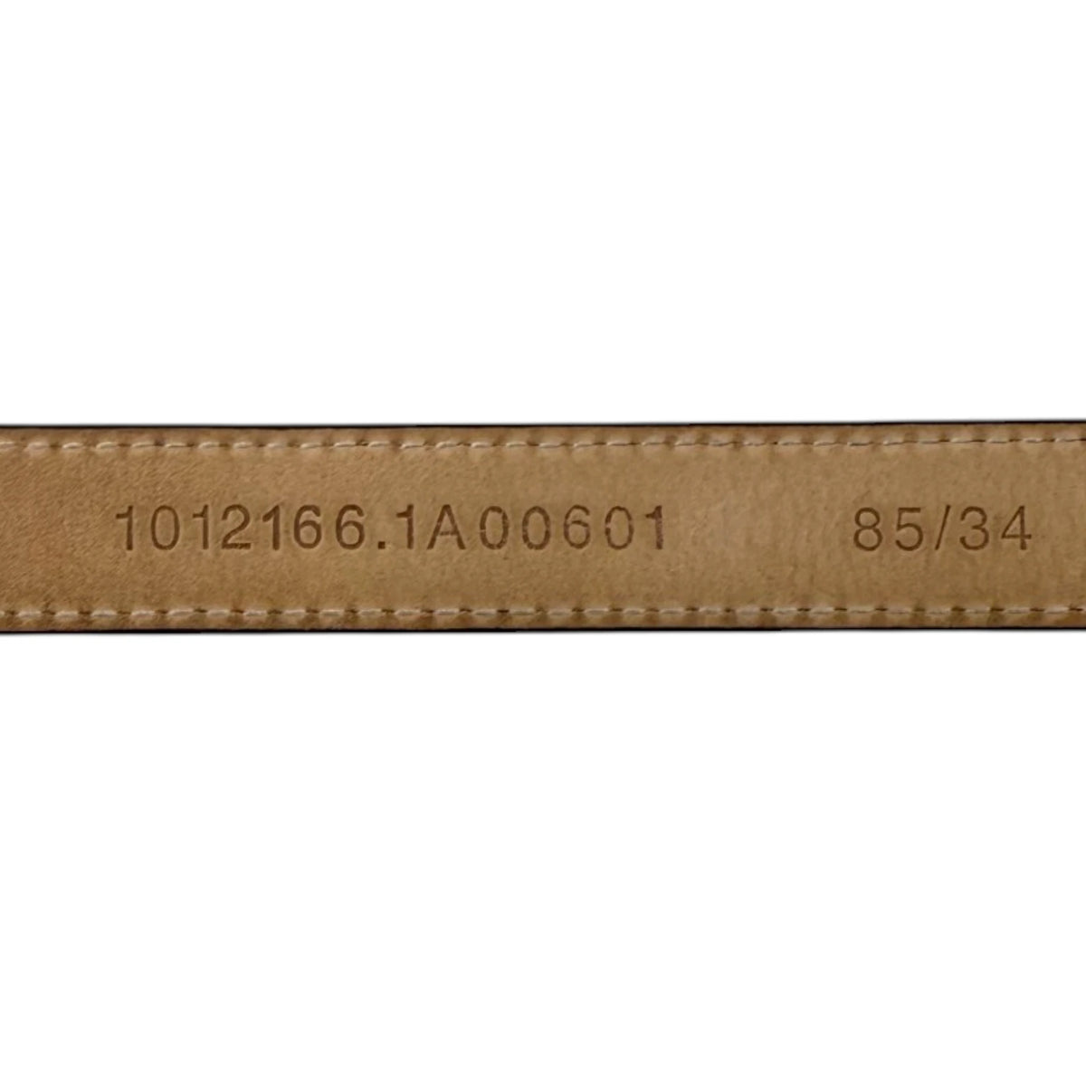 Versace Angular Buckle Thin Leather Belt