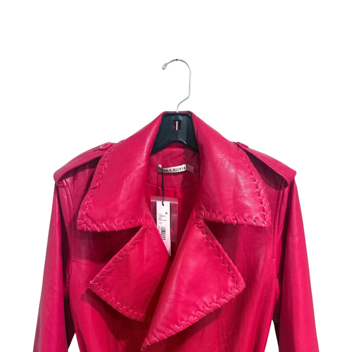 Alice + Olivia Nevada Faux Leather Trench Coat