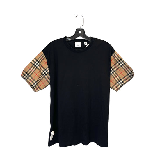 Burberry Check Sleeve Cotton T-Shirt