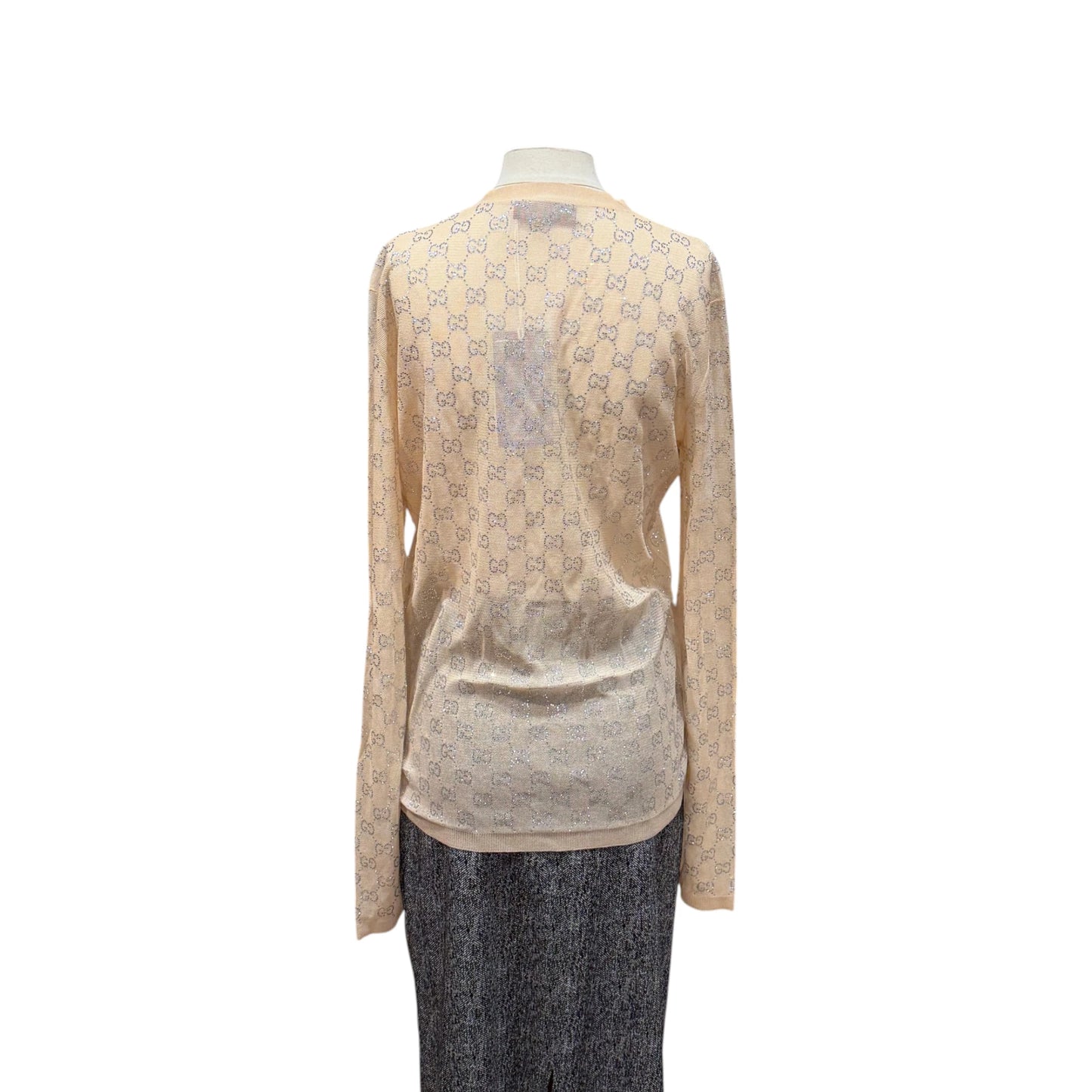 Gucci Fine Silk Crystals Cardigan